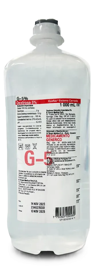 DEXTROSA AL 5% X 1 LT