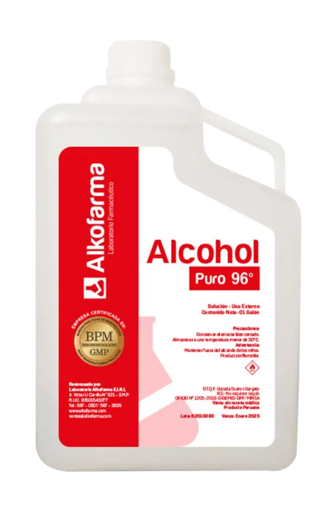 ALCOHOL DE 96° X 1 GALON