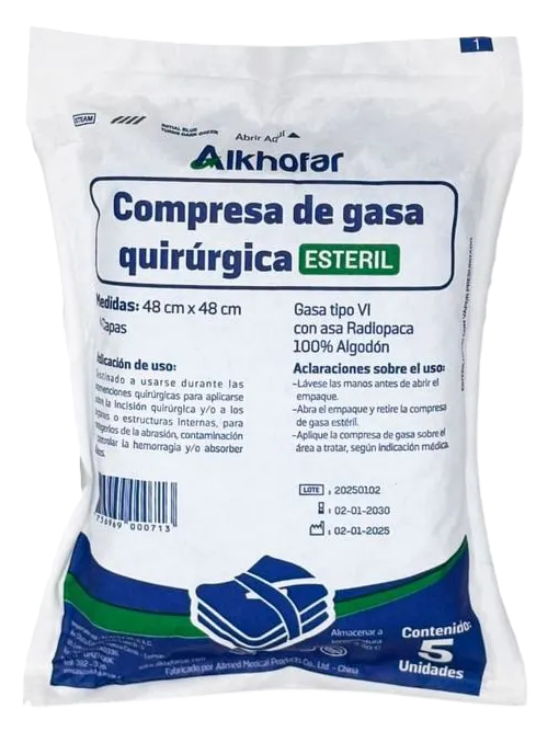 COMPRESA DE 48 X 48 CM