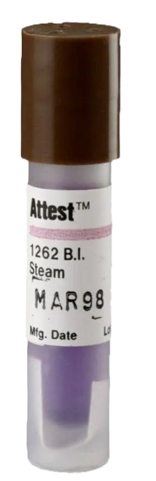 INDICADOR BIOLOGICO PARA ESTERILIZACIÓN CON VAPOR ATTEST - 1262