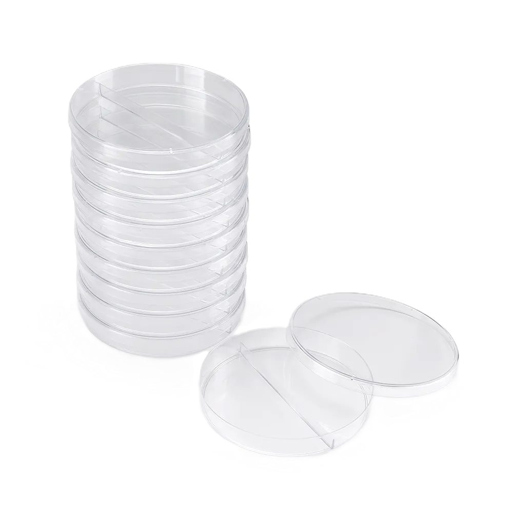 PLACA PETRI DE 90 X 15 MM CON 2 DIVISIONES X 10 UND