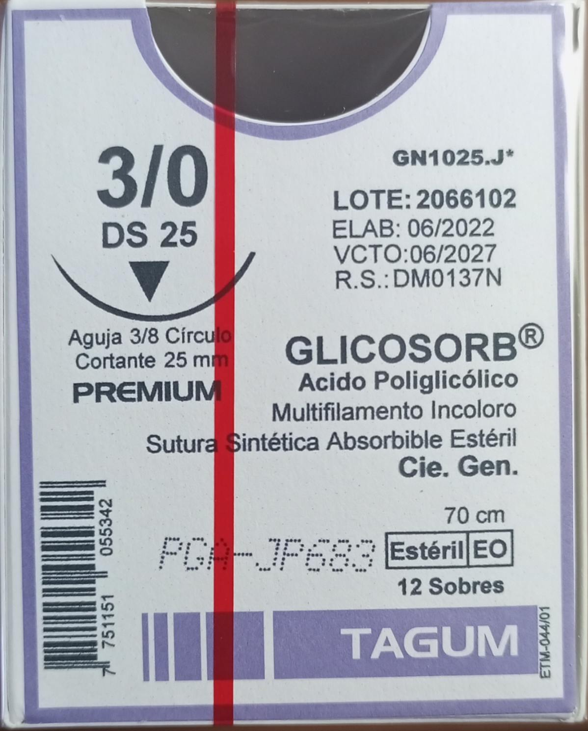 ACIDO POLIGLICOLICO 3/0 DS 25