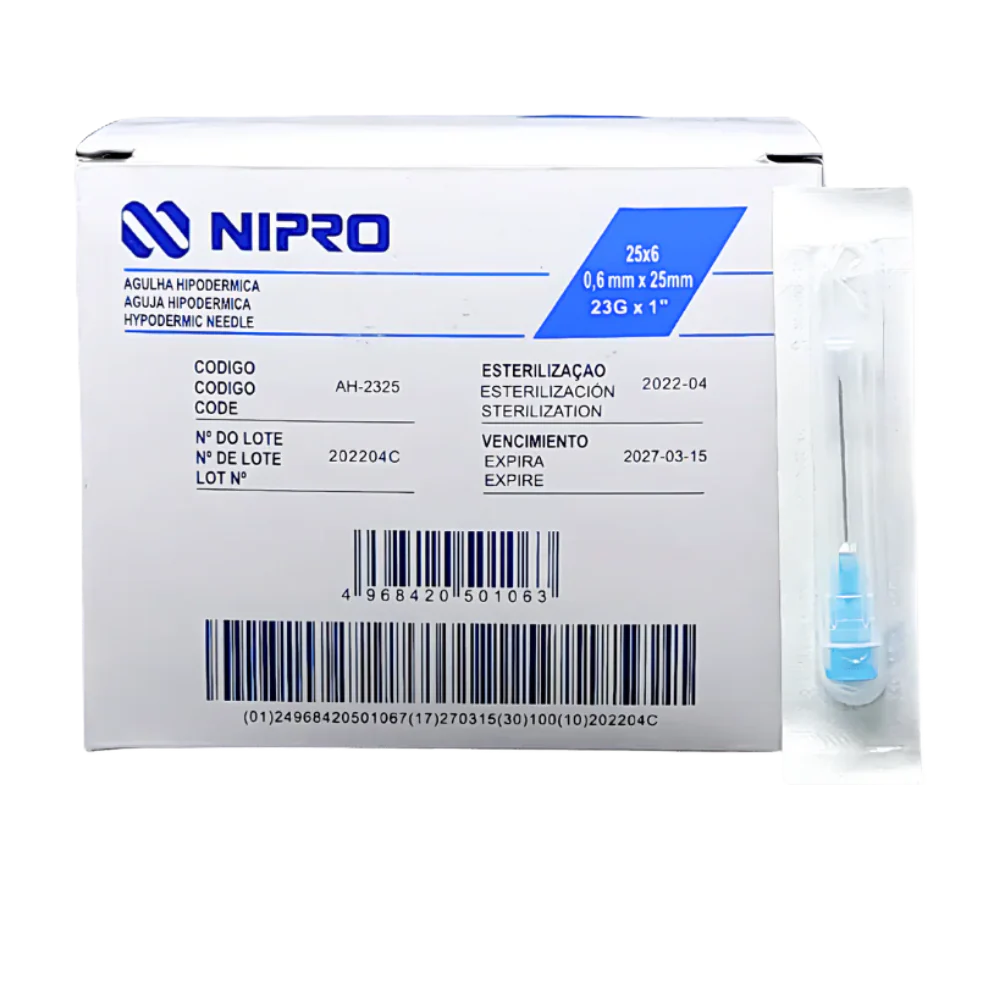 AGUJA HIPODERMICA N. 23 X 1 X 100 UND