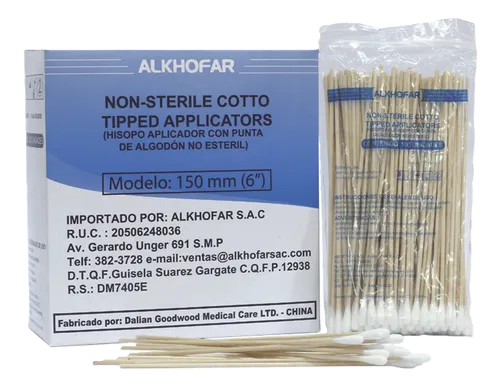 HISOPOS DESCARTABLES SIN ESTERILIZAR X 100 UND