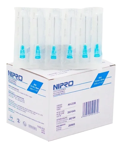 AGUJA HIPODERMICA N. 23 X 1 1/2 X 100 UND