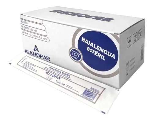 BAJALENGUA ESTERIL ADULTO X 100 UND