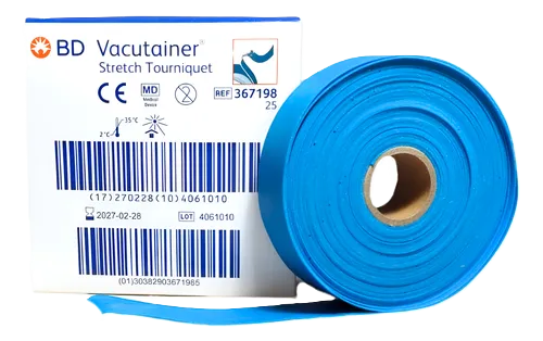 LIGADURA CON TORNIQUETE AZUL