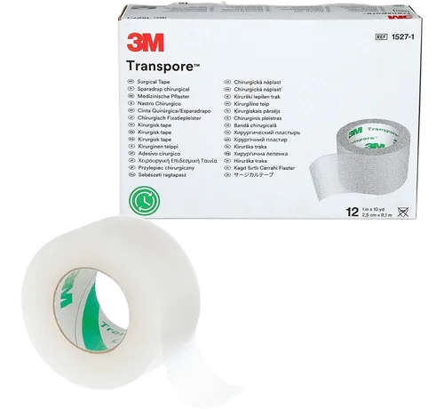 ESPARADRAPO TRANSPORE X 12 CORTES - 1527(1)