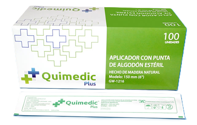 HISOPO DE MADERA ESTERIL X 100 UND