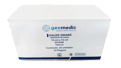 GASA DE 7.5 X 7.5 CM X 8 PLIEGUES IMPORTADO X 50 UND