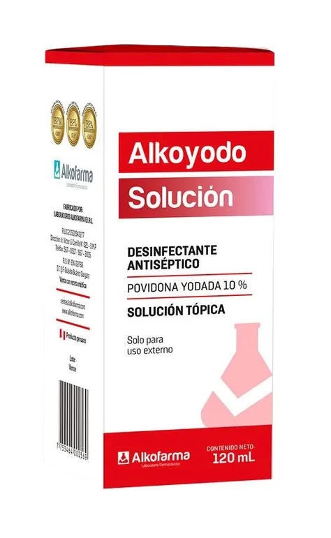 YODOPOVIDONA SOLUCION AL 10% X 120 ML - ALKOYODO
