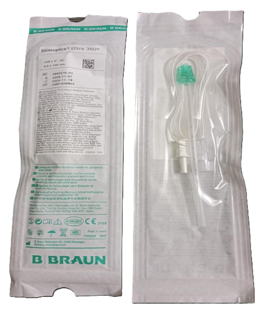 AGUJA AISLADA PARA BLOQUEO NERVIOSO N. 22 X 2