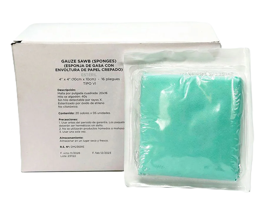 GASA DE 10 X 10 CM DE 16 PLIEGUES