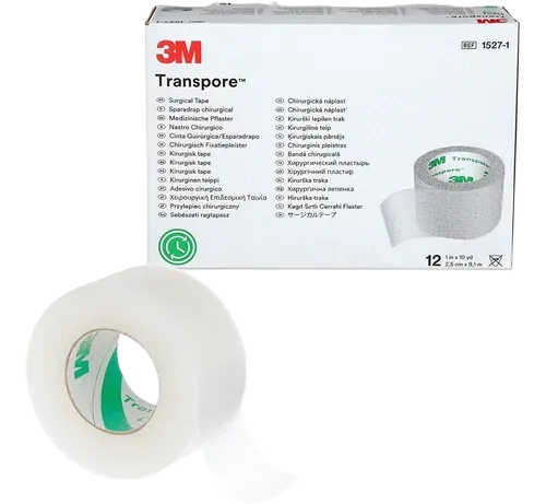 ESPARADRAPO TRANSPORE X 12 CORTES - 1527(1)