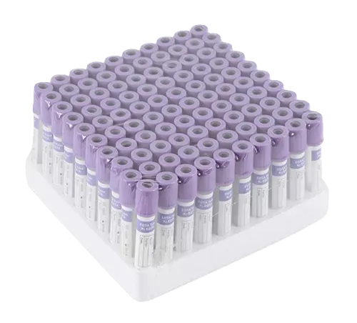 TUBO TAPA LILA EDTA K3 DE 3 ML X 100 UND