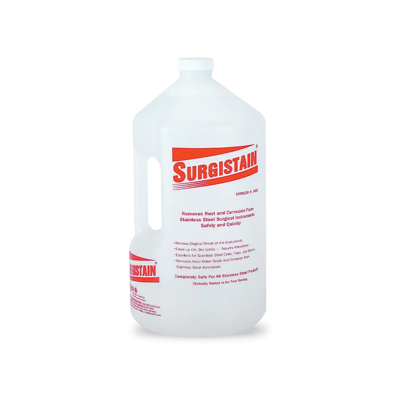 REMOVEDOR DE OXIDO Y MANCHAS PARA INSTRUMENTAL QUIRURGICO X 1 GALON - SURGISTAIN