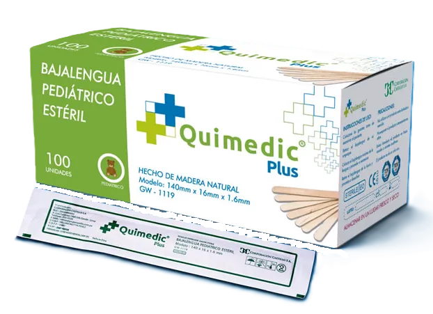BAJALENGUA ESTERIL PEDIATRICO X 100 UND