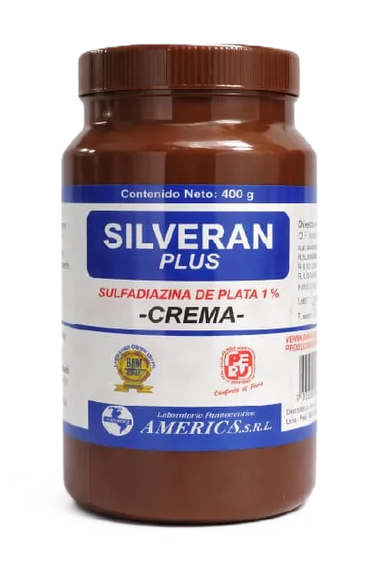 SULFADIAZINA DE PLATA AL 1% CREMA X 400 GR - SILVERAN PLUS