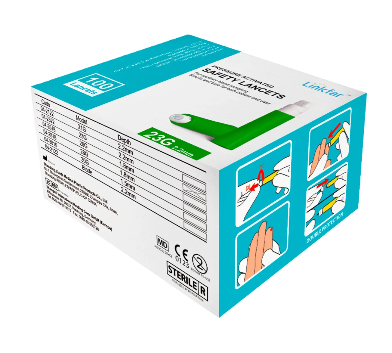 LANCETAS DE SEGURIDA SAFETY LANCET N. 23 G X 100 UND