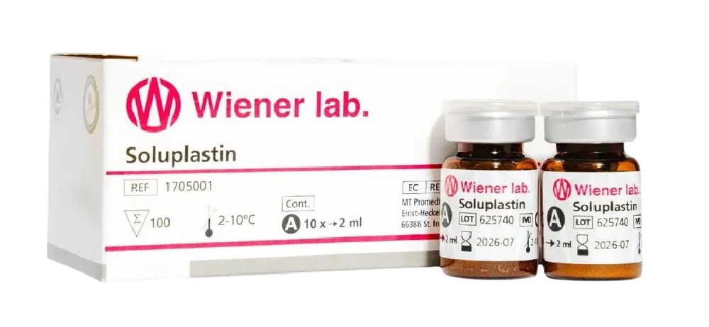 PROTROMBINA AL 2 ML DE 100 DETERMINACIONES - SOLUPLASTIN X 10 UND